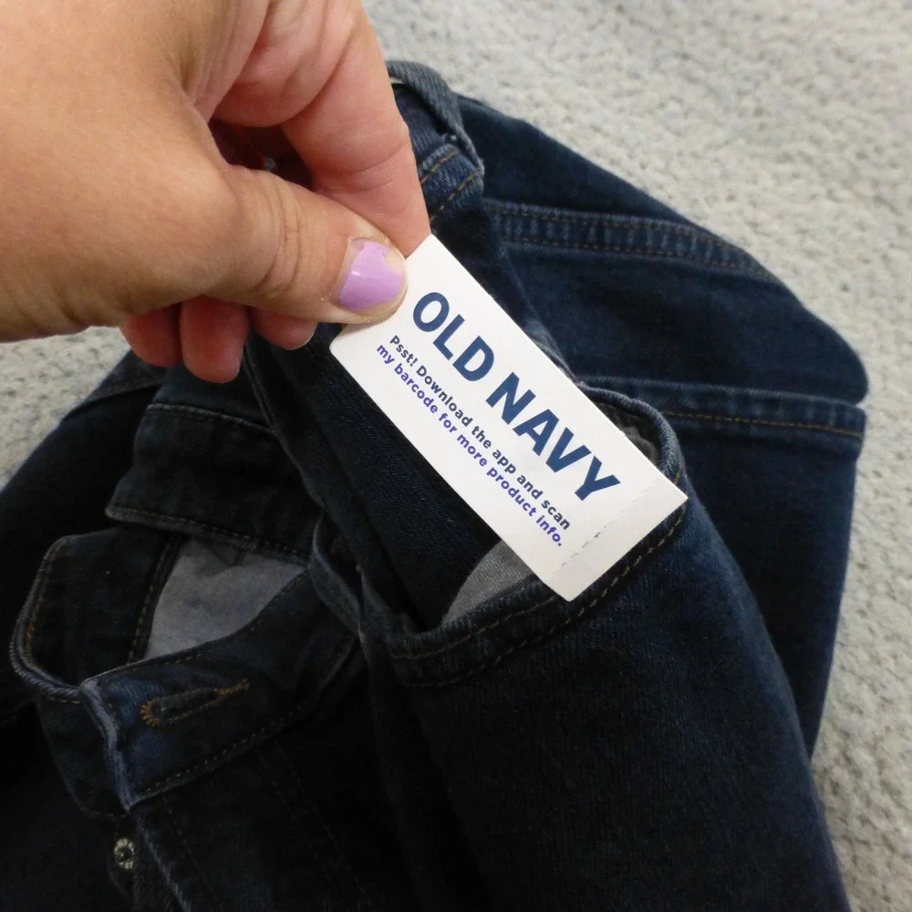 Old Navy Jeans Womens 16 OG Straight High Rise Dark Wash Secret Slim Pockets NEW